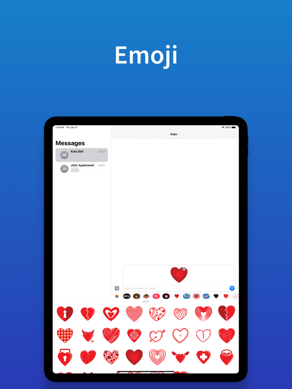 Screenshot #5 pour Autocollants coeur & emoji