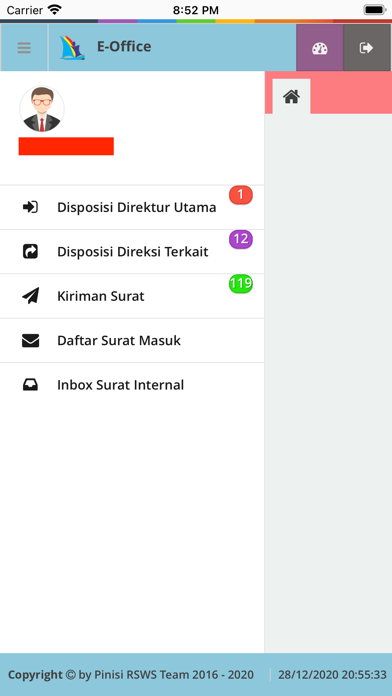 E-Office RSWS Screenshot