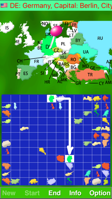 地図ソリティア - 欧州 screenshot1