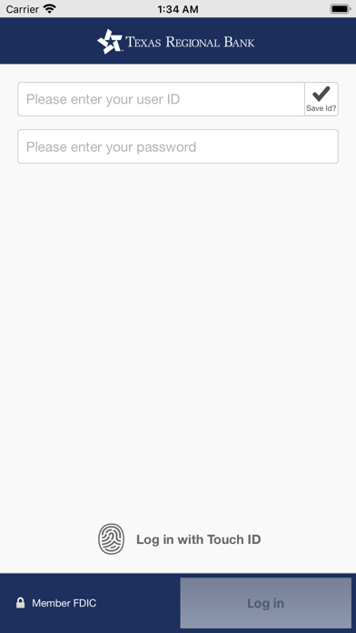 Texas Regional Bank Business Screenshot
