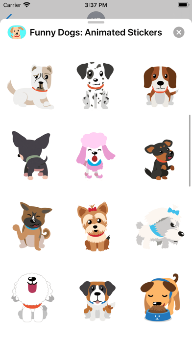 Screenshot #3 pour Funny Dogs: Animated Stickers