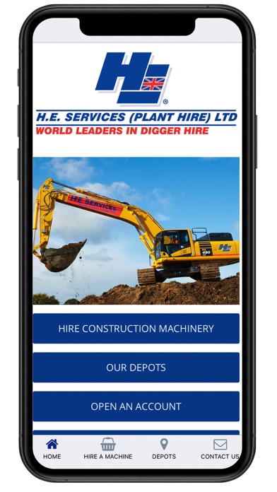 H.E. Services Plant Hire Screenshot