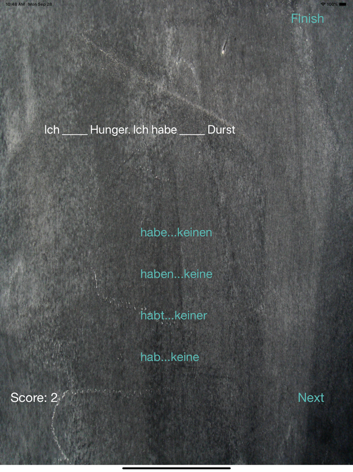 German Sentence Quizzer