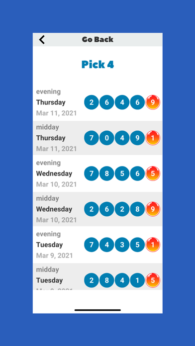 IL Lotto Results Screenshot
