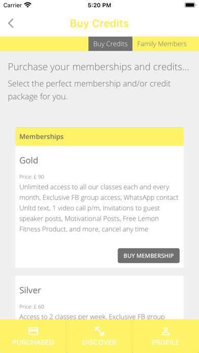Lemon Fitness Screenshot