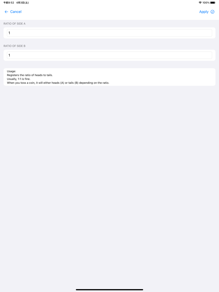 Coin toss. Two sides of a coin