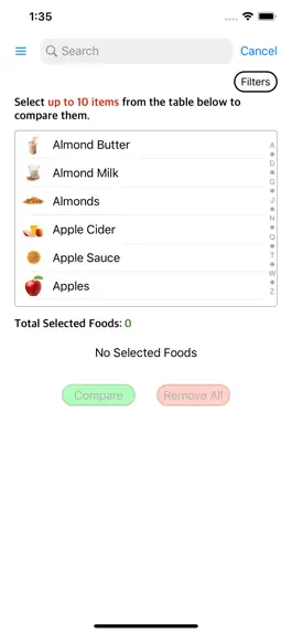 Game screenshot Food Compare apk