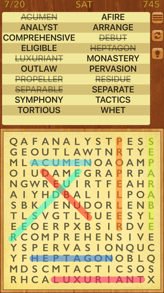 #4. WordSearch HD (iOS) Ved: AFKSoft