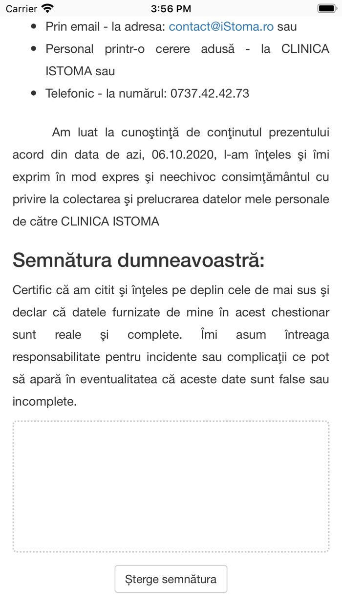 iStoma GDPR