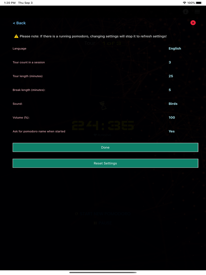 Simple Pomodoro Focus Timer