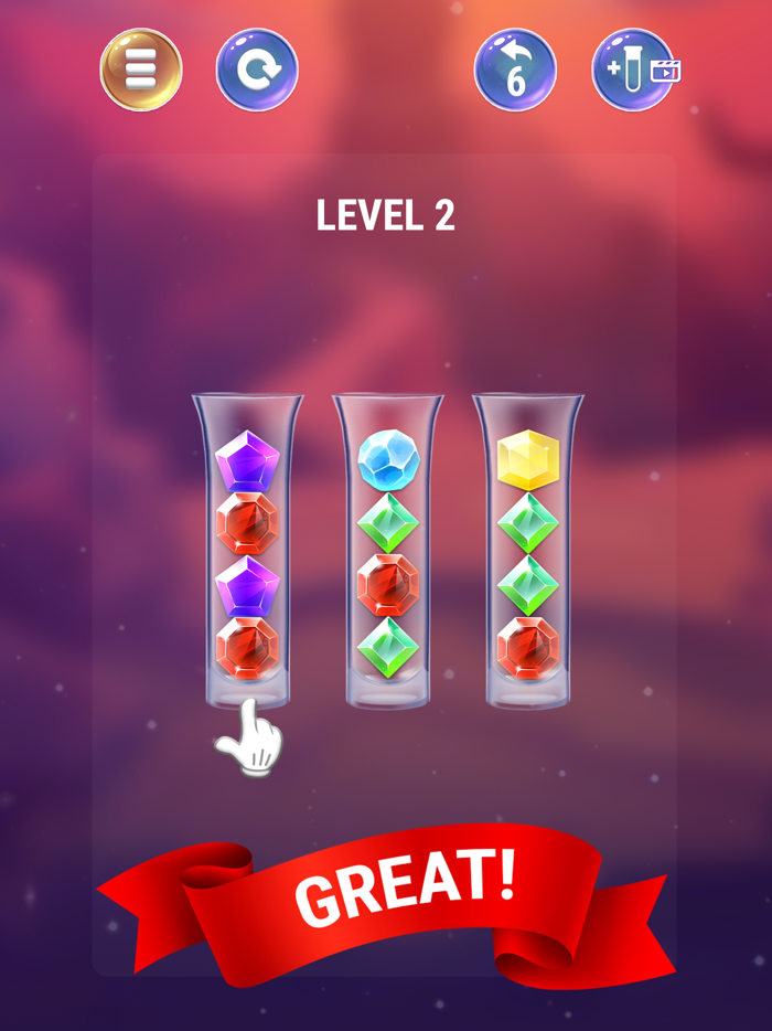 Gem Sort IQ Ball Color Puzzle