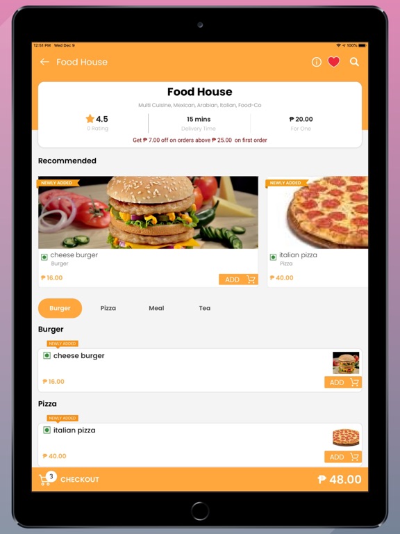 Un2x3 iPad screenshot 3 - Food & Drink app