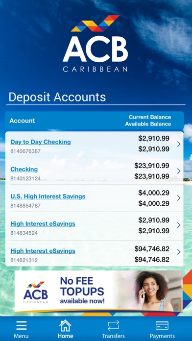 ACB Mobile Screenshot