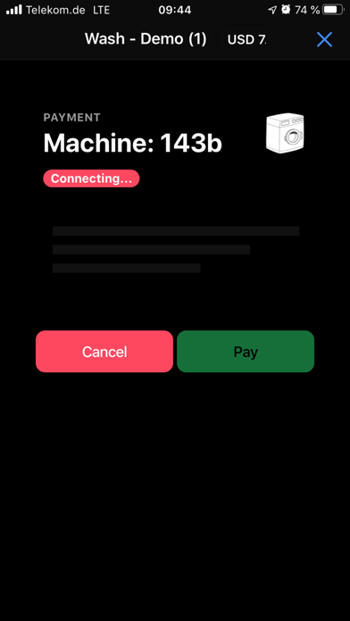 cashless laundry Screenshot