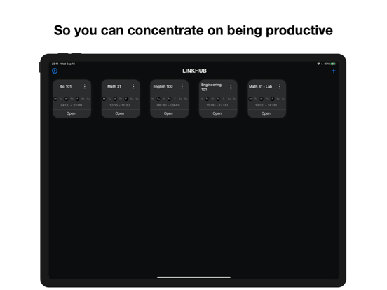 LinkHub - Meeting Manager iPad screenshot 2 - Productivity app
