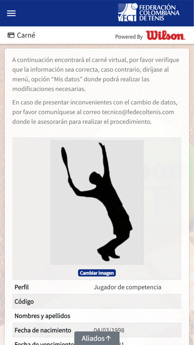 Jugadores FCT Screenshot
