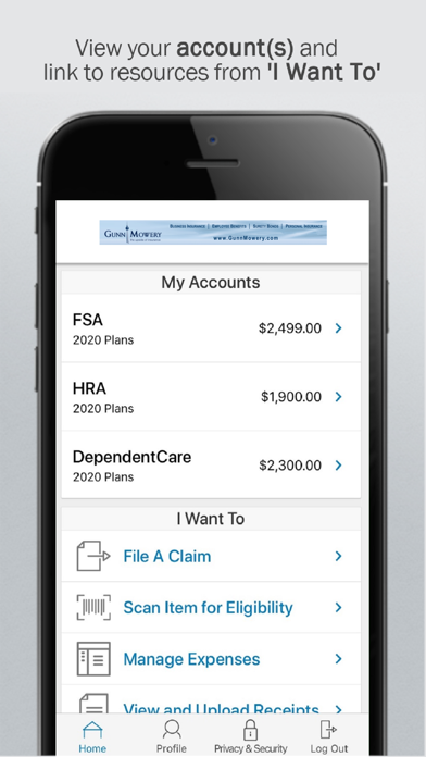 GunnMowery Reimbursement Plans Screenshot