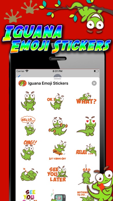 Screenshot #3 pour Iguana Emoji Stickers