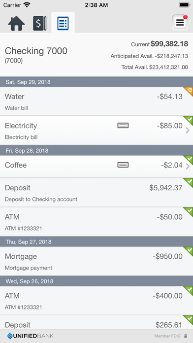Unified Bank Business Screenshot