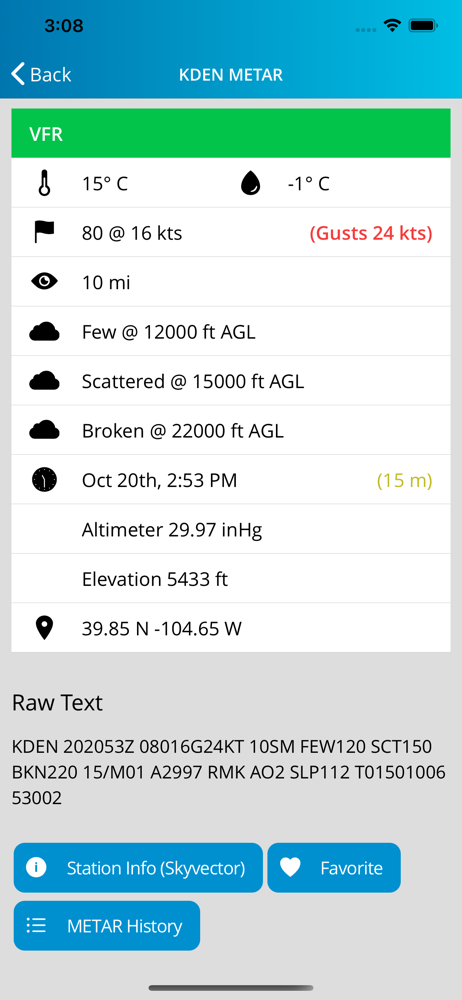 Aviation Weather - METARs/TAFs screenshot 2
