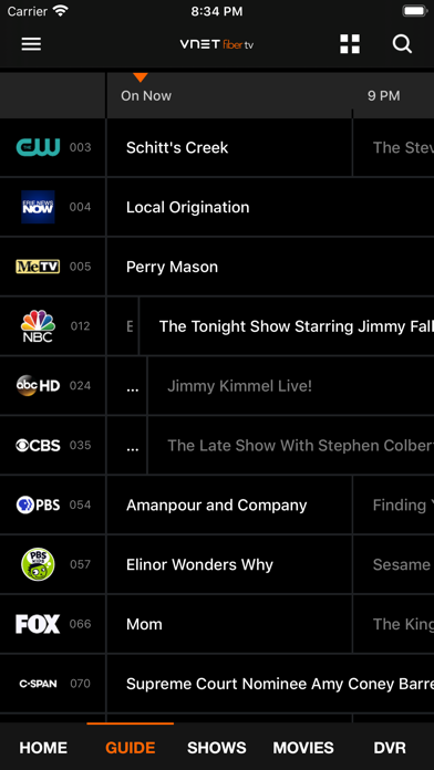 VNET Fiber TV Screenshot