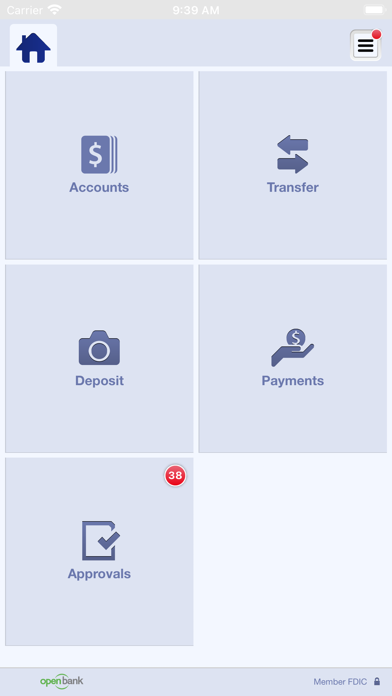 Open Bank Business Screenshot