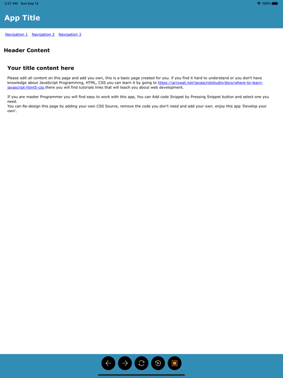 JavaScript Studio iPad screenshot 9 - Utilities app