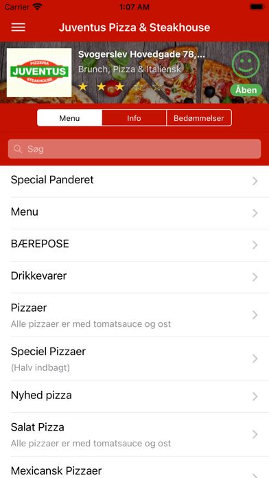 Juventus Pizza and Steakhouse Screenshot