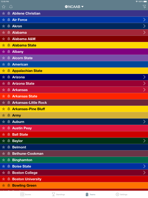College Basketball Live Radio iPad screenshot 4 - Sports app
