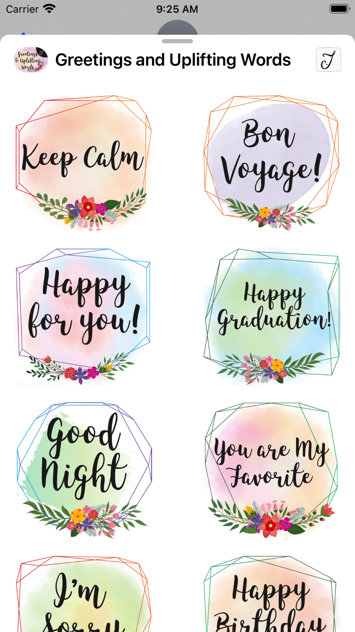 Greetings and Uplifting Words