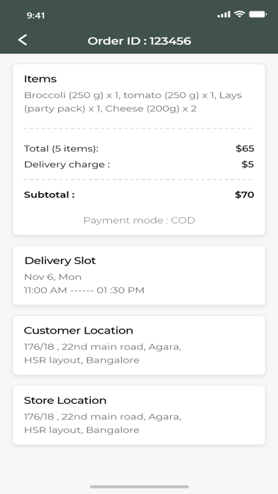 Grocery Saas Vendor Screenshot