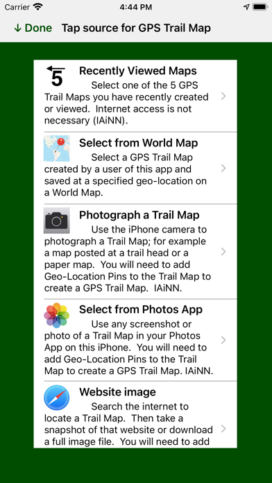 GPS Trail Map Screenshot