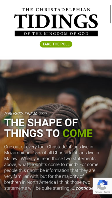 The Christadelphian Tidings iPhone screenshot 3 - News app