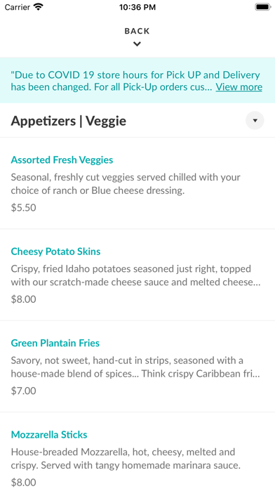 Tropics Restaurant Screenshot