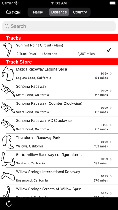 TrackDay for iPhone Screenshot