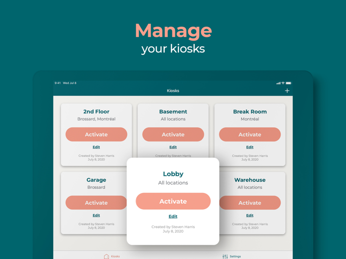 Agendrix Kiosk – Time Clock