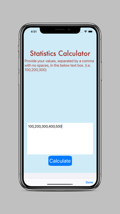 Statistics Calculator - Basic Screenshot