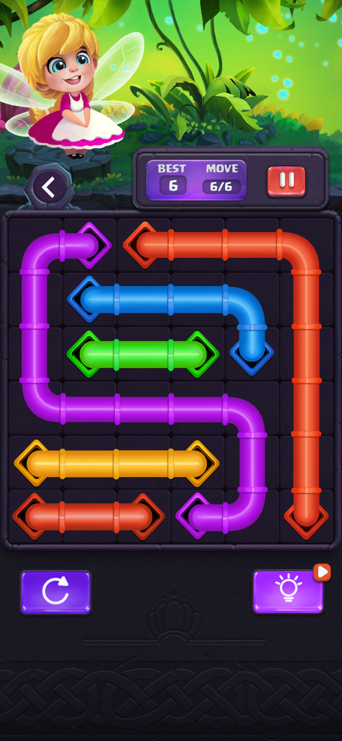 Line Fill Color Pipe Puzzle