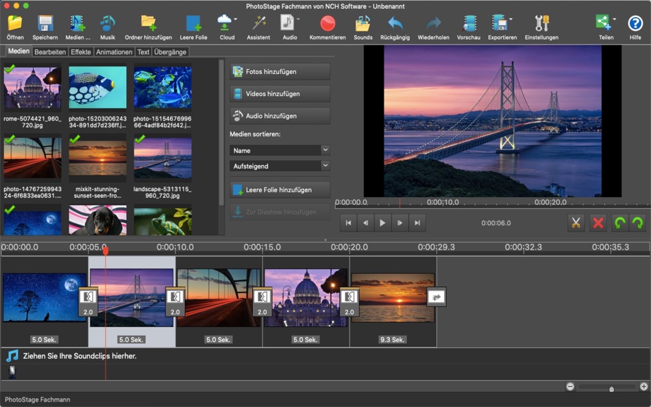 #1. PhotoStage Diashow-Programm (macOS) Podle: NCH Software