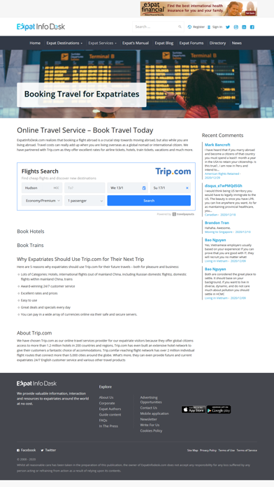 Expat Info Desk Screenshot