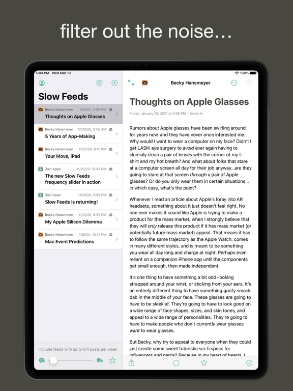 Screenshot #5 pour Slow Feeds