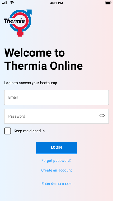 Thermia Online Screenshot