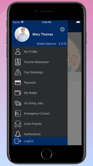Mobile Hair Salon Customer Screenshot