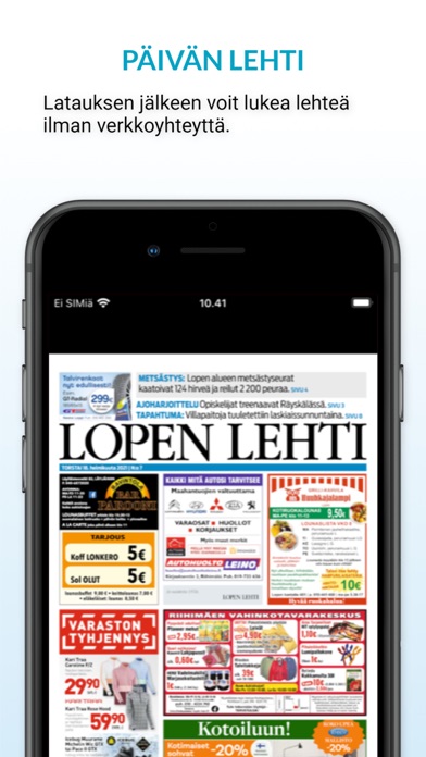 Lopen Lehti, päivän lehti Screenshot