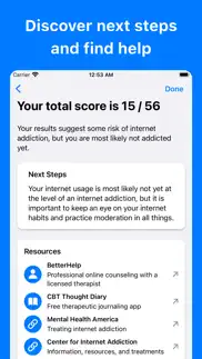 internet addiction test iphone screenshot 3