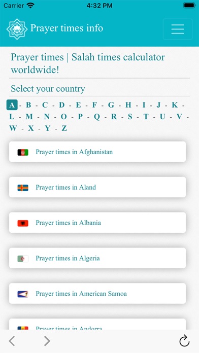Prayer Times Worldwide Screenshot