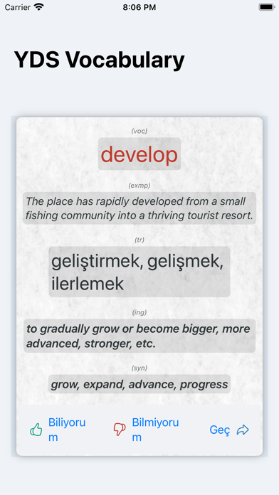 Yds Vocabulary - Yds Kelime Screenshot