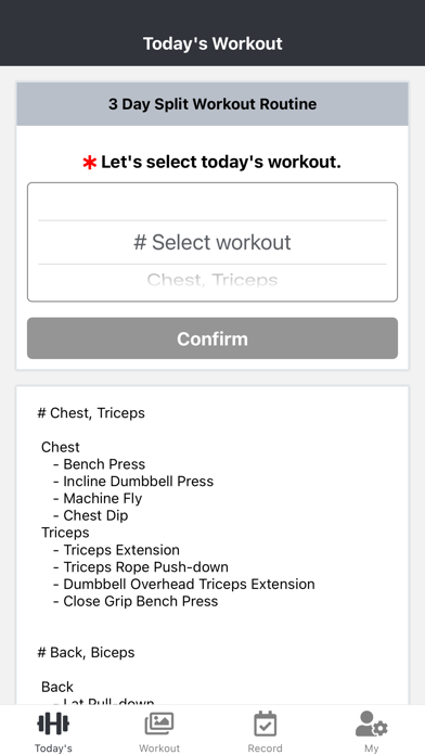 Weight Workout Screenshot