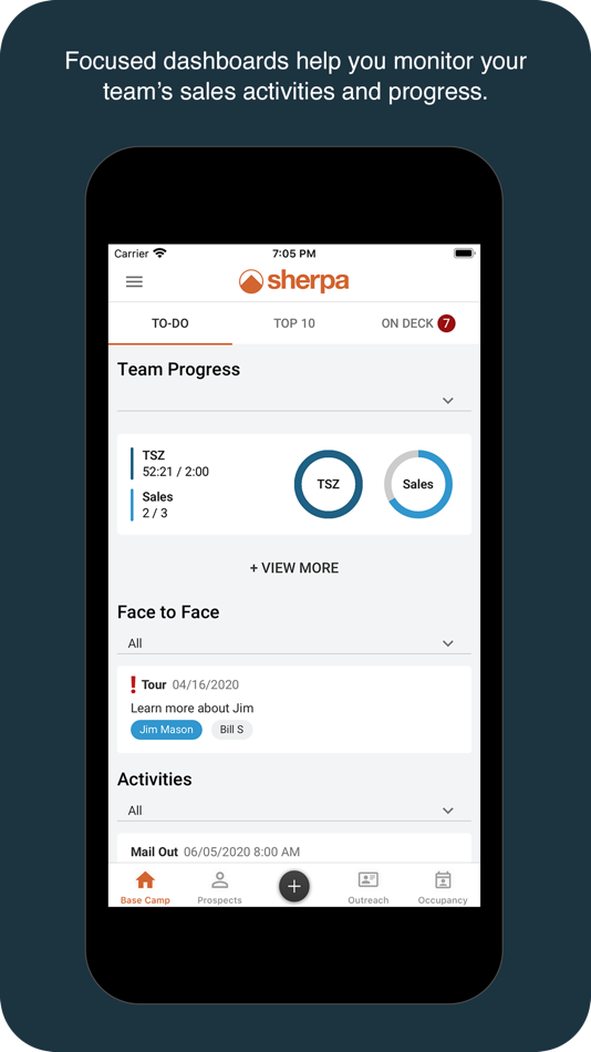 #1. Sherpa CRM (iOS) 由: ONE ON ONE SHERPA, LLC