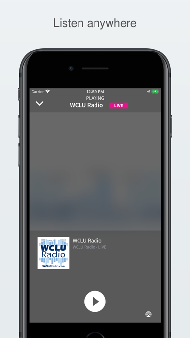 WCLU Radio Screenshot